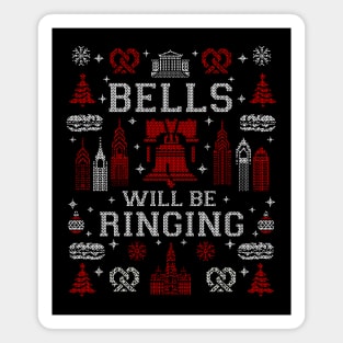 Philadelphia Bells Will Be Ringing Philly Fan Ugly Christmas Sweater Party Magnet